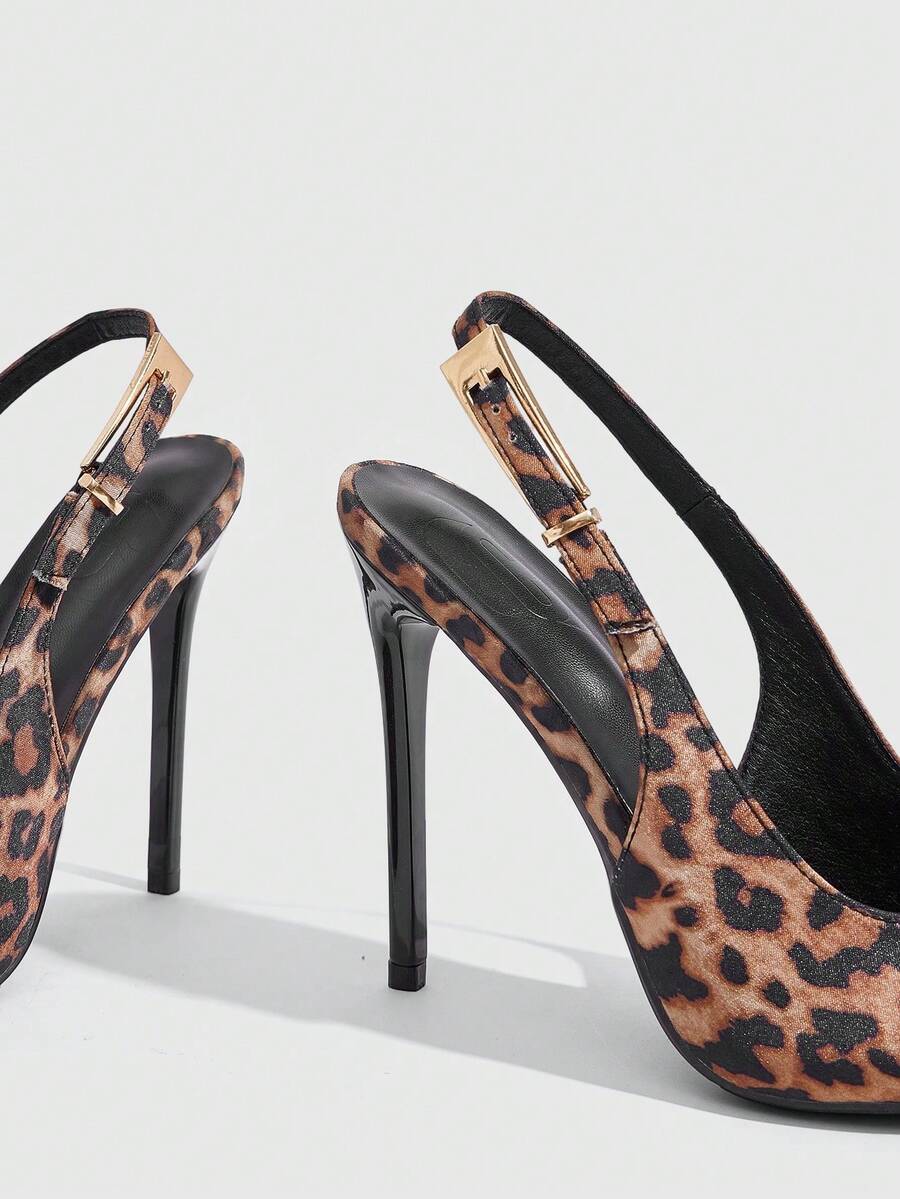 Pointed toe stiletto high heel evening party pumps featuring an ankle strap with buckle closure.