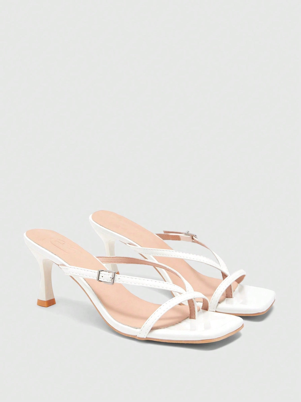 Burgundy square toe kitten heel flip-flops sandals with buckle slingback strap for women