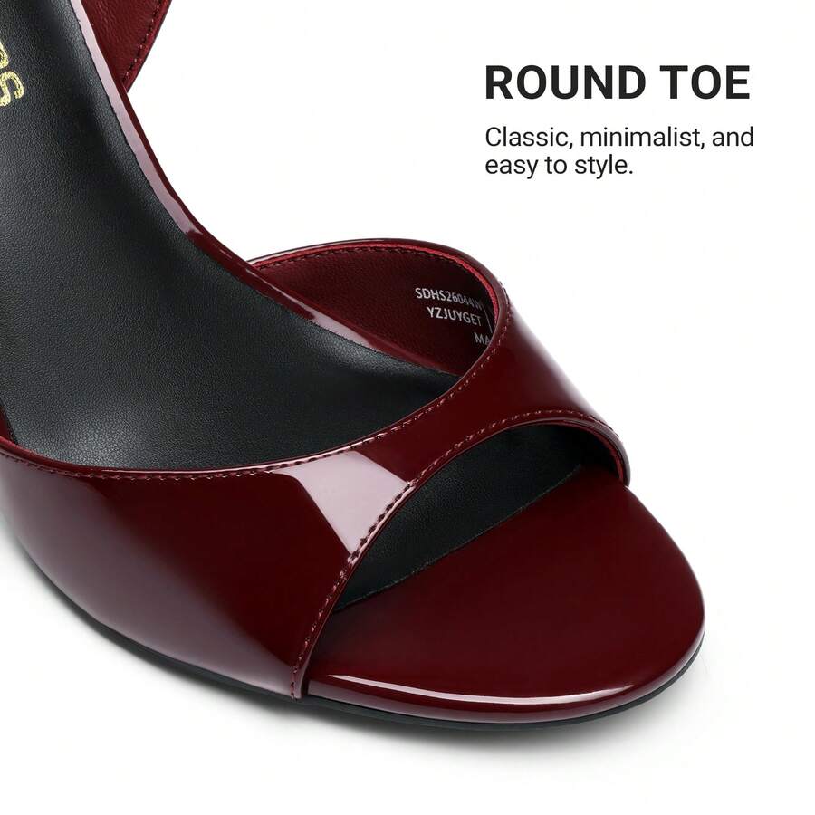 Women's open toe slingback stiletto high heeled sandals with 3.15-inch slim heel