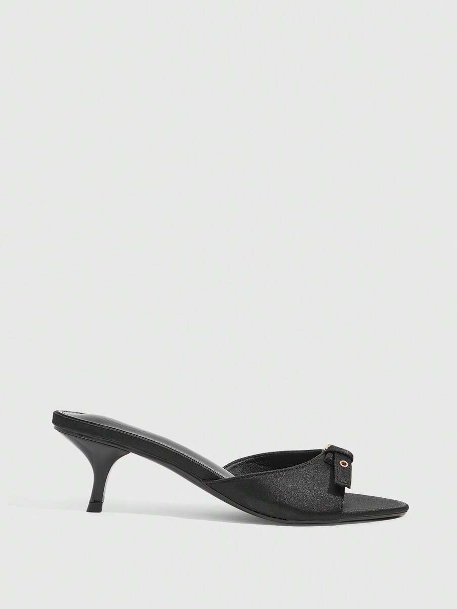 Women's elegant square toe stiletto high heel sandals featuring an open toe and sleek slingback strap