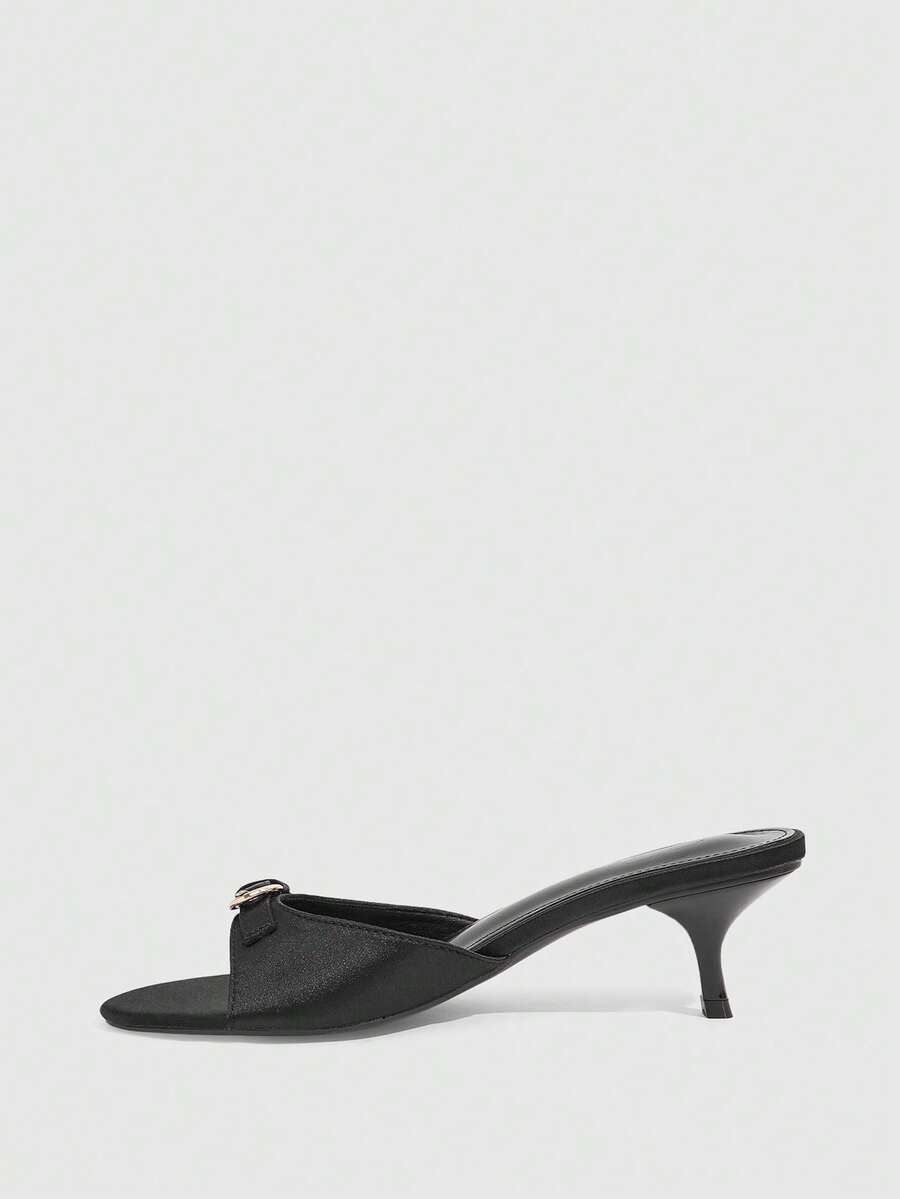 Women's elegant square toe stiletto high heel sandals featuring an open toe and sleek slingback strap