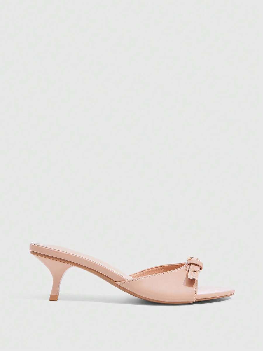Women's elegant square toe stiletto high heel sandals featuring an open toe and sleek slingback strap