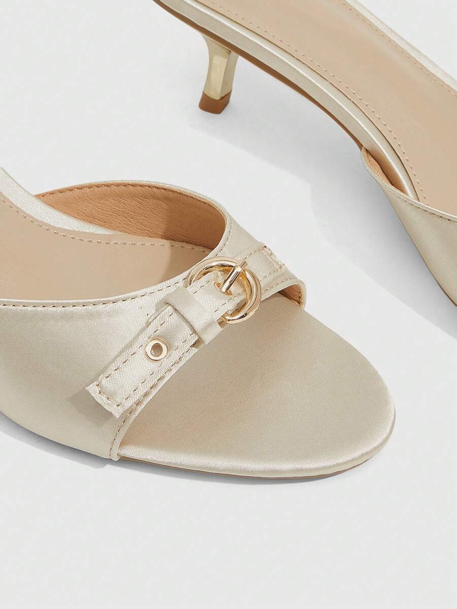 Women's elegant square toe stiletto high heel sandals featuring an open toe and sleek slingback strap
