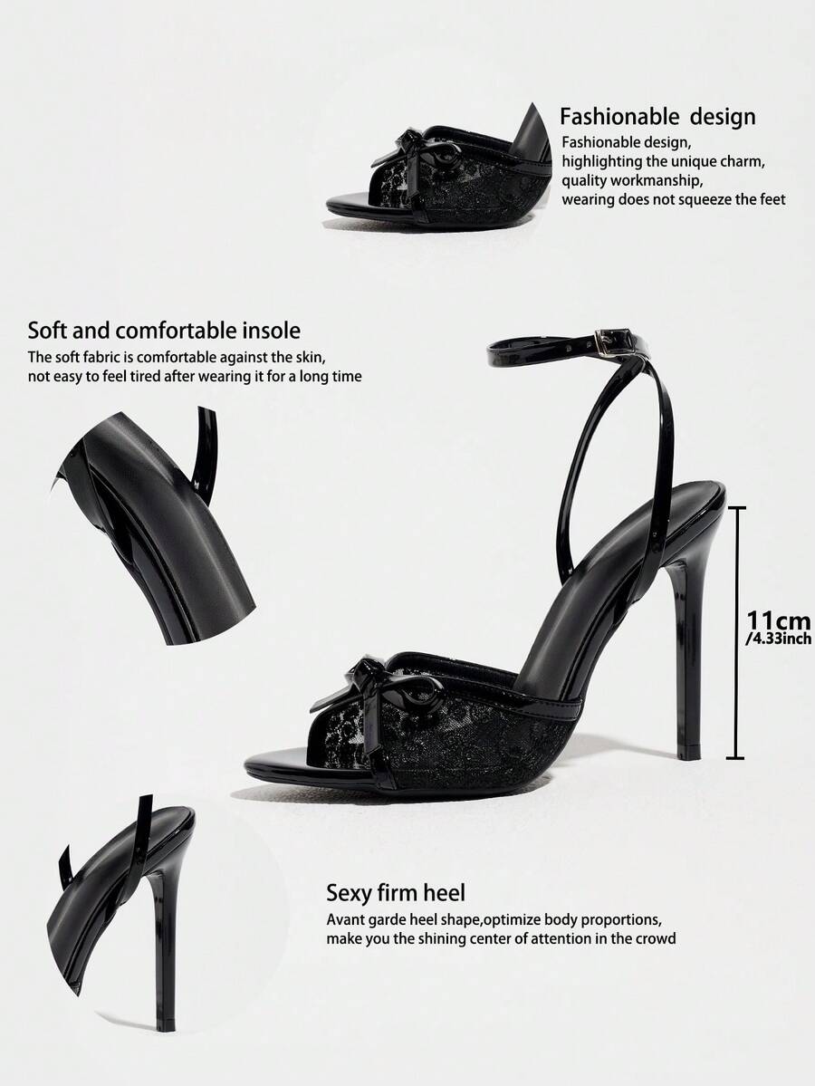Burgundy open-toe high heels featuring an adjustable ankle strap with buckle closure and high stiletto heel.