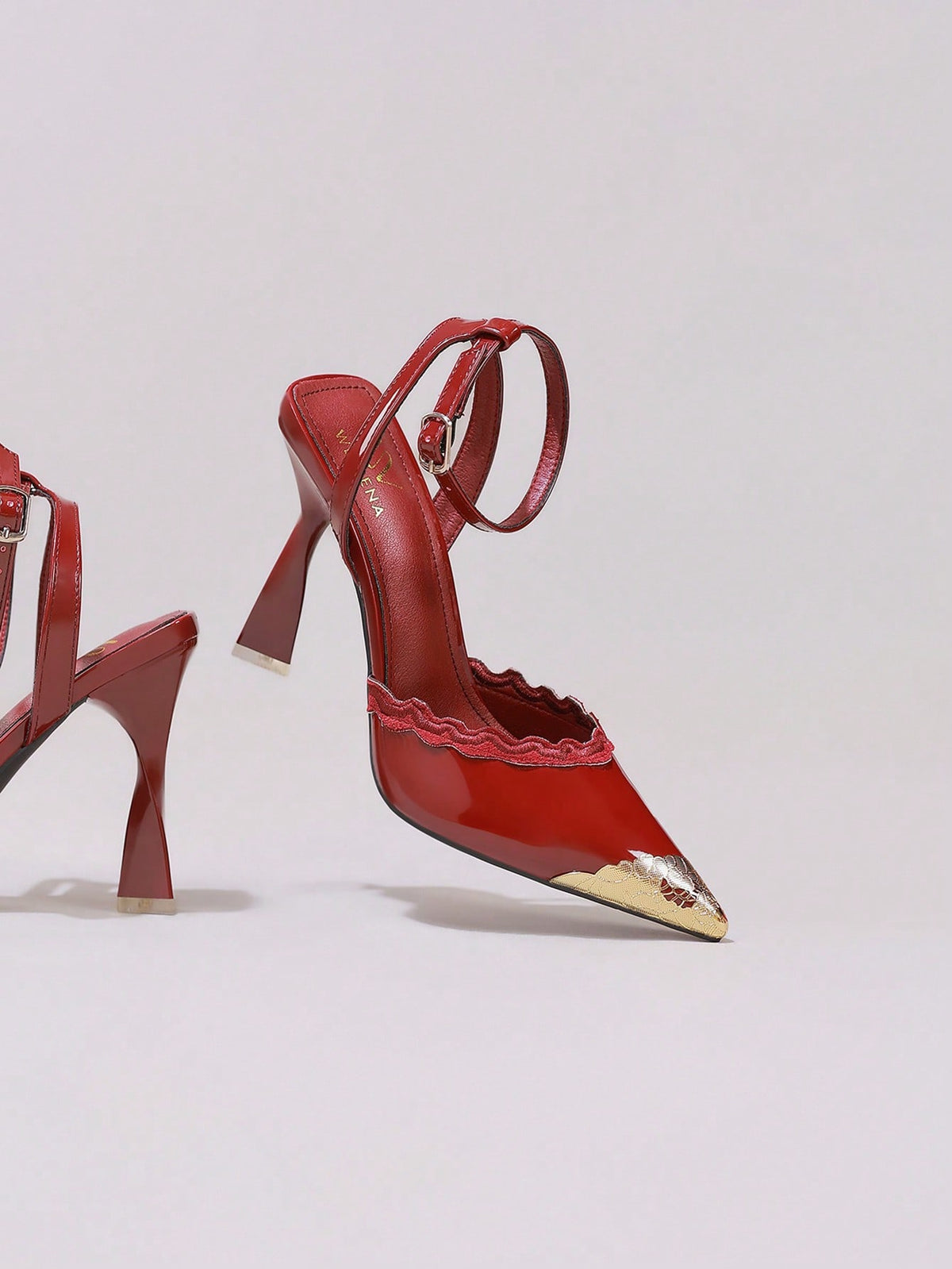 White pointed toe high heel stiletto sandals featuring lace patchwork, fringe trim, and an oversized bowknot accent.