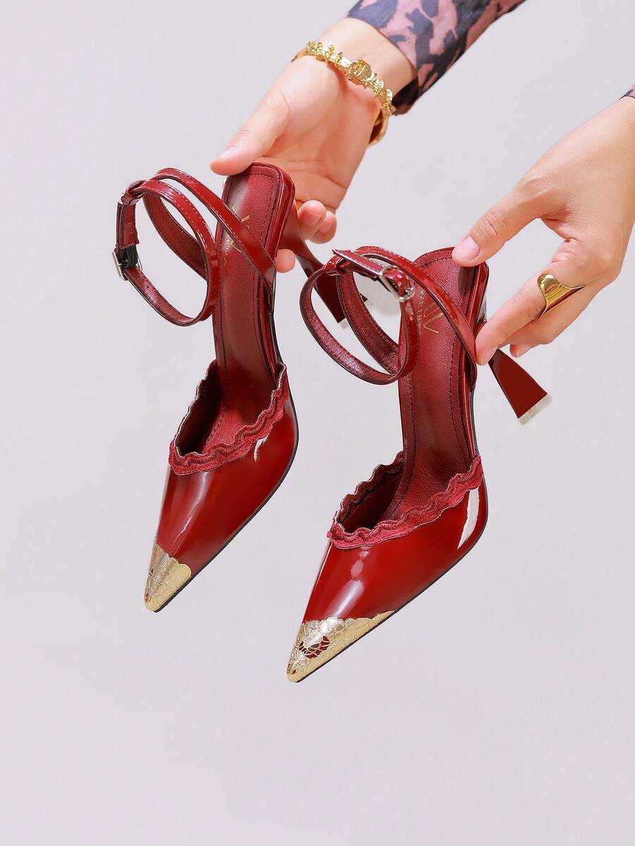 White pointed toe high heel stiletto sandals featuring lace patchwork, fringe trim, and an oversized bowknot accent.