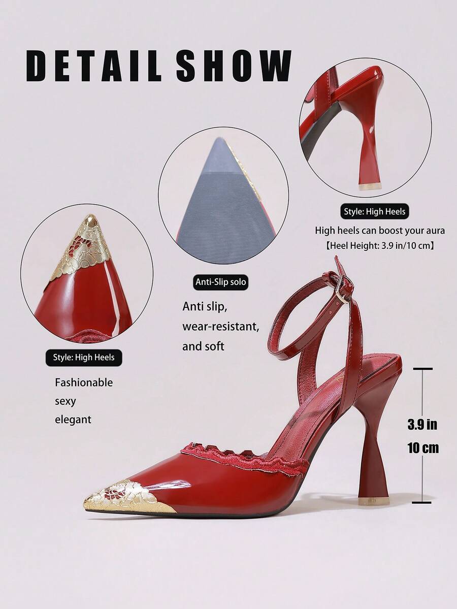 White pointed toe high heel stiletto sandals featuring lace patchwork, fringe trim, and an oversized bowknot accent.