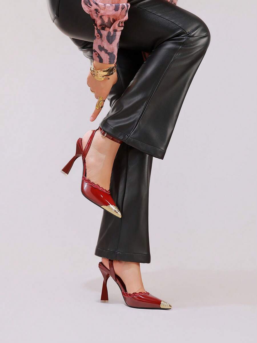 White pointed toe high heel stiletto sandals featuring lace patchwork, fringe trim, and an oversized bowknot accent.