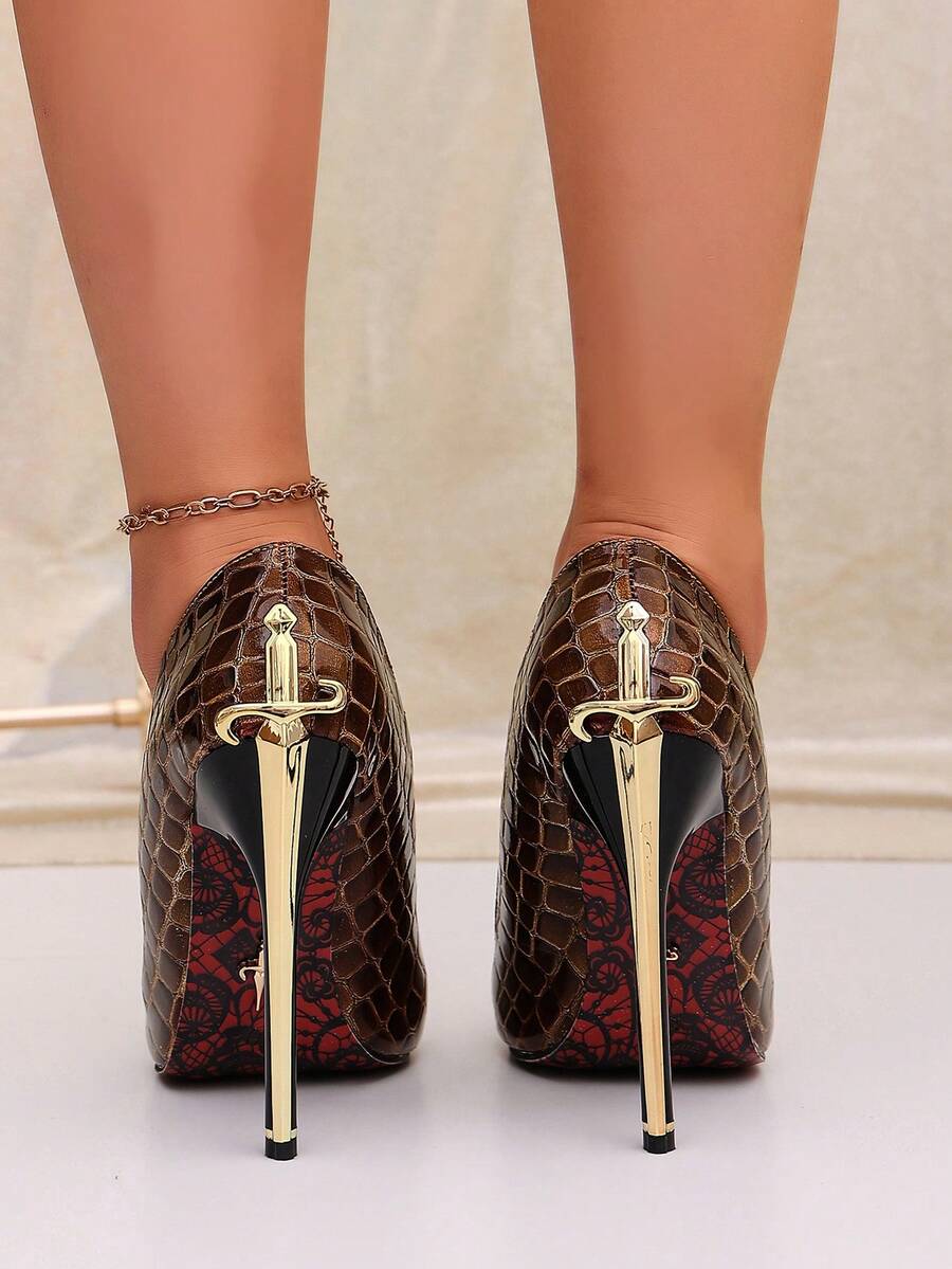 Glossy black pointed toe stiletto high heel pumps with bow detail for women